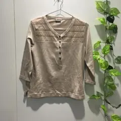 【マックレガー】新品タグ付き 7分袖 トップス カットソー ハーフボタン 茶 M