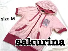 Sakurina サクリナ　y2k 平成ギャル　半袖パーカー　姫ギャル　M