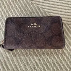 COACH ブラウンレザーコインケース