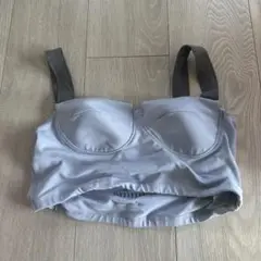 emmiグレー ブラトップ ストレッチ素材 取り外し可能パッド