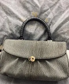 【極美品】NOEL VOGUE ノエルヴォーグ ハンドバッグ ブラック NOEL VOGUE ノエルヴォーグ ハンドバッグ シャークスキンバッグ