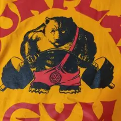 SUNPLAY GYM クマ ダンベル Tシャツ オレンジ