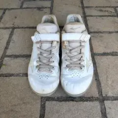 Mizuno ホワイト スパイク ベルクロ付き