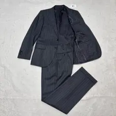 61 未使用　ヒルトン　スーツ　グレー　ストライプ　YA4