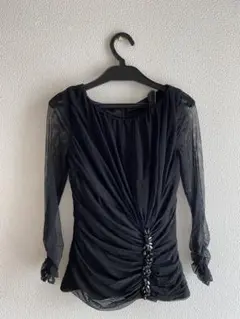 TADASHI SHOJI ブラック長袖シャツ