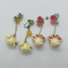 ポップコーンピアス【ディズニー】ミニー、ドナルド、ピアス(両耳用)