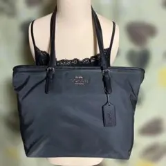 COACH コーチ ナイロントートバッグ ブラック 黒