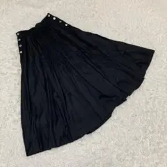 Chloe クロエ　ロング丈フレアスカート　シンプル　綺麗め　黒　サイズ40