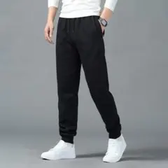 パンツ スェットパンツ ブラック ラフ シンプル ユニセックス no-04