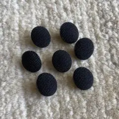 チェコガラスボタン ブラック 楕円