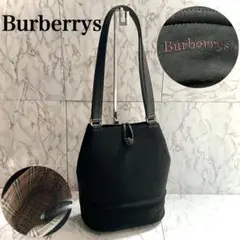 【激レア/肩掛け】Burberrys シャドーホース ロゴ刺繍 ショルダートート