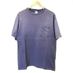 80s 90s towncraft フェードtシャツ usa製 ネイビー 茄子紺