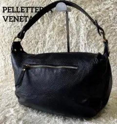 ★美品★ペレッテリアべネタ ショルダーバック　ブラック黒　レザー　肩掛け　ハンド