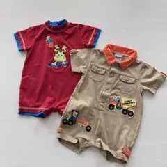 美品　OKIEDOKIE ロンパース　な２点まとめ売り　85