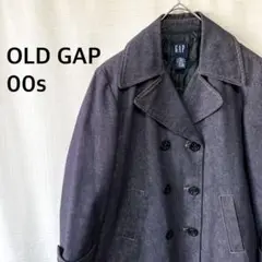 【00s】 OLD GAP 裏地中綿キルティング デニム生地 Pコート 古着