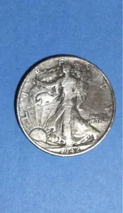 1942年 アメリカ ウォーキングリバティーハーフダラー銀貨 A