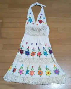 70sヴィンテージ ホルターネック ワンピース