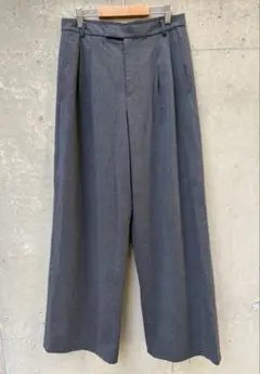 UNIQLO C タックワイドストレートパンツ グレー Sサイズ