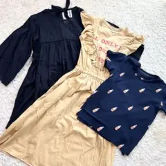 【3点セット】 UNIONINI タイニーコットン プポン ワンピース Tシャツ
