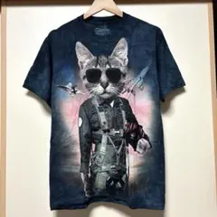 THE MOUNTAIN ザマウンテン 猫 パイロット 半袖 tシャツ