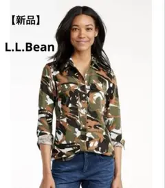 【新品】L.L.Bean 長袖シャツ カモフラージュ 柄シャツ アウトドア XS