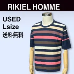 RIKIEL HOMME リキエルオム ストライプ 半袖ニット 送料無料