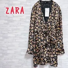 【新品】 ZARA フローラル カシュクール オールインワン