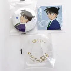 新品✨ 名探偵コナン 工藤新一 缶バッジ＆カバー vol.5 シール付