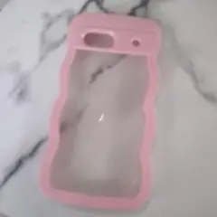 ピンク くねくね　波　GooglePixel7a　ケース