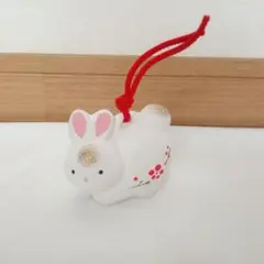 うさぎ 置き物 土鈴 干支 縁起物 卯 福鈴 陶器 かわいい　レトロ　①
