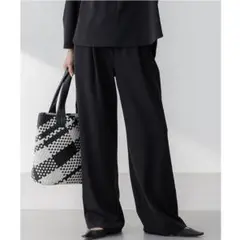 現行 25SS 48サイズ 23区L 2WAY ストレッチツイル ワイドパンツ
