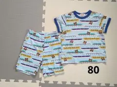 中古　ミキハウス　パジャマ　プッチー　新幹線　80　男の子