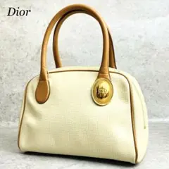【極美品】Dior ディオール ハンドバッグ CD 金具 レザー ホワイト 白