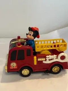 ミッキーマウス 消防車 おもちゃ 約15cm