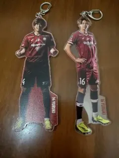 ヴィッセル神戸プレイヤーどでかキーホルダー×2 汰木康也選手