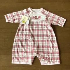 新品タグ付き mini associes ロンパース 60cm チェック柄