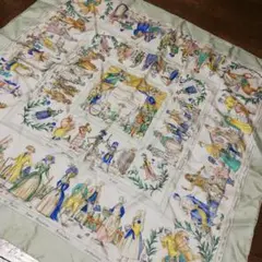 386B レア エルメス HERMES カレ スカーフ シルク100%