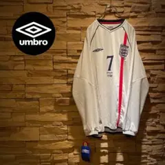 【新品タグ付】UMBROイングランド代表/長袖ユニフォームベッカム/柴田ひかりL