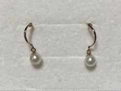美品☆ジュエリーツツミ　K10PGパールピアス