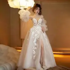 ユニークウェディングドレス★二次会前撮りにもぴったりな個性派デザイン