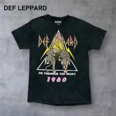 【1244】DEF LEPPARDデフレパードバンドT半袖黒ブラックMサイズ