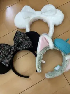 キャラクターカチューシャセット（白・黒・青）