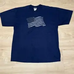 Jerzees アメリカ国旗 Tシャツ ネイビー