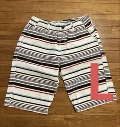 しまむら　メンズ　ボーダー　短パン　ショーパン　L