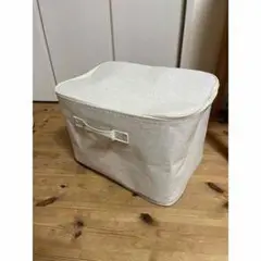 ホワイトキャンバス収納ボックス