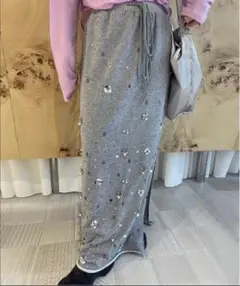 ameri アメリヴィンテージ BIJOU MOTIF SWEAT SKIRT