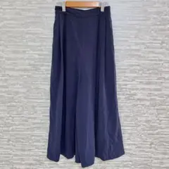 GU ジーユー✨ネイビー ガウチョパンツ ハイウエスト　M カジュアル　シンプル