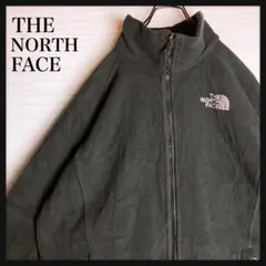 THE NORTH FACE ノースフェイス刺繍ロゴ フリースジャケットM 黒