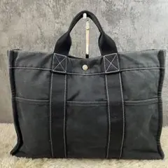 エルメス トートバッグ フールトゥMM キャンバス A4収納可 ネイビー