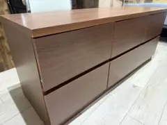 木製ラック ブラウン 6引き出し